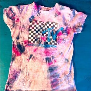 Vtg s mtv tee custom dye 90s short sleeve